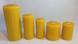 Kerzenset: 5 Stück Kerzen unterschiedlicher Größen aus 100 % Bienenwachs