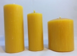 Kerzenset: 3 Stück Kerzen unterschiedlicher Größen aus 100 %