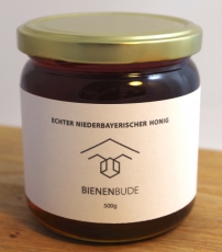 Glas Honig 400 g aus dem Jahr 2020 - Echter, deutscher Honig von der Bienenbude