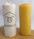 2 Stück XL Kerzen, 20 x 8 cm, Stumpenform, aus 100 % Bienenwachs